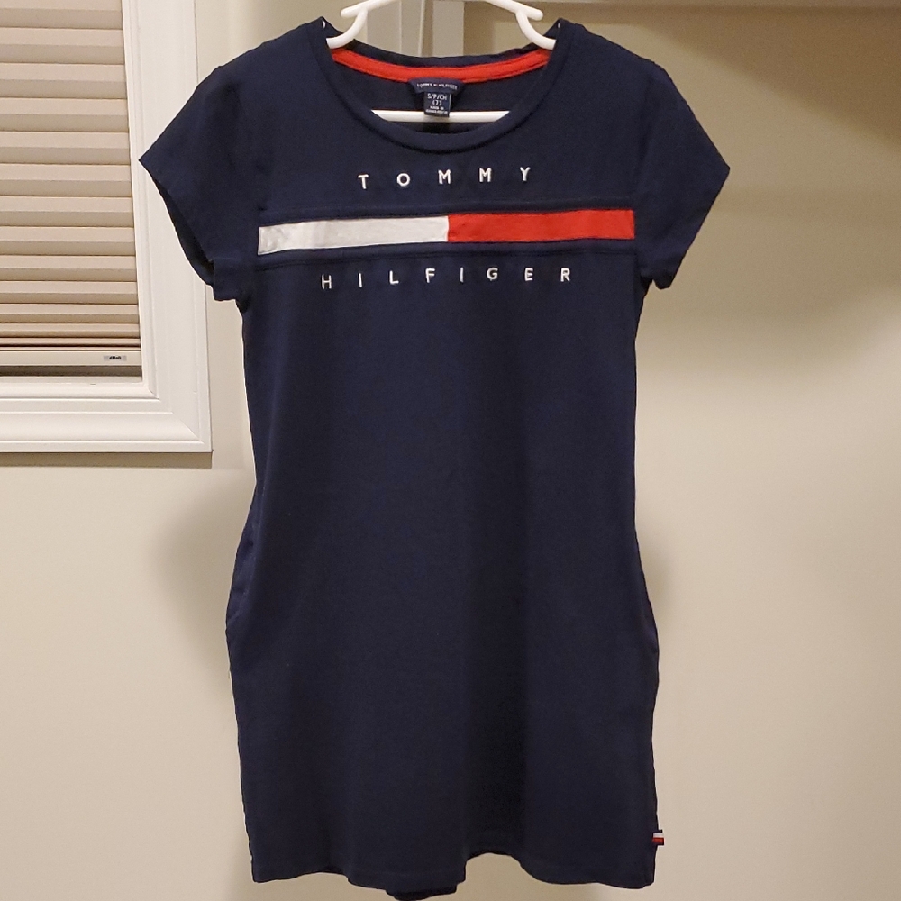 Tommy Hilfiger Little Girl's Navy Logo Summer Sundress Sz Small 7